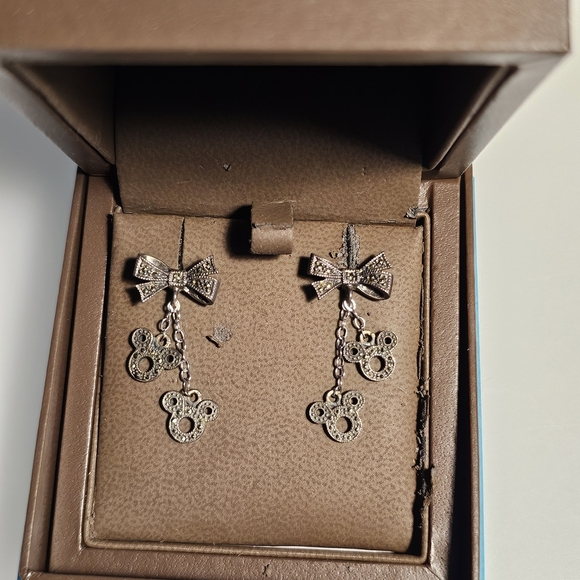 🇨🇦 Birks Disney Mickey Mouse Sterling Silver & Marcasite Earrings Set #1 - Picture 4 of 16